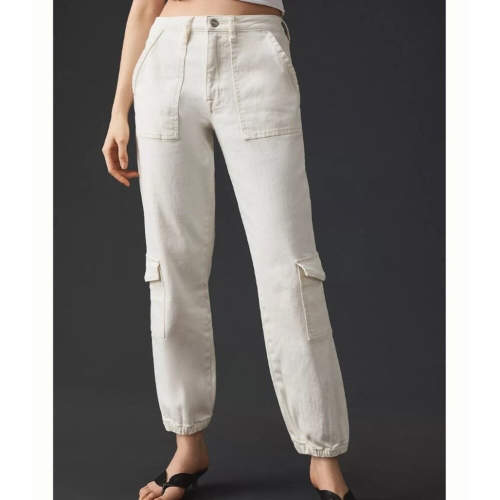 Sanctuary Brooklyn Women White High-Waisted Cargo Jogger sz 28 Pants (bin ii164)